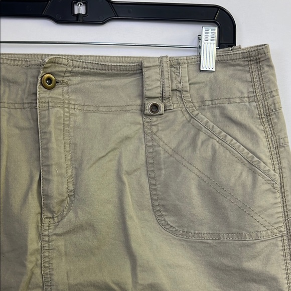 Khaki Casual Skirt cargo vibes summer utility with pockets - Picture 3 of 5